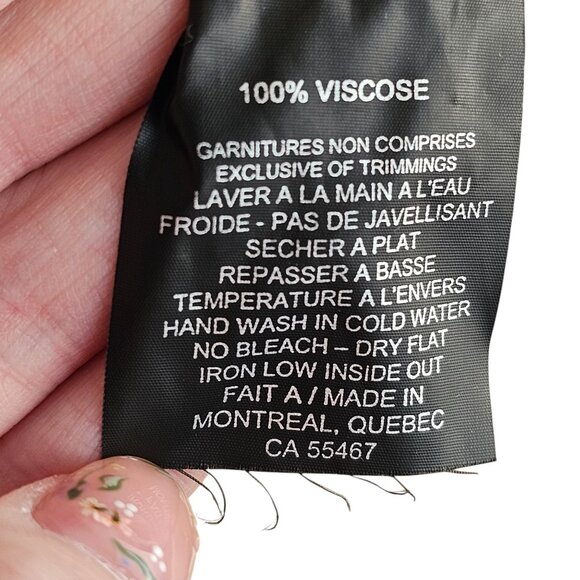 Melissa Nepton Yellow Floral Long Sleeve Tie Top Sz L - Picture 8 of 8